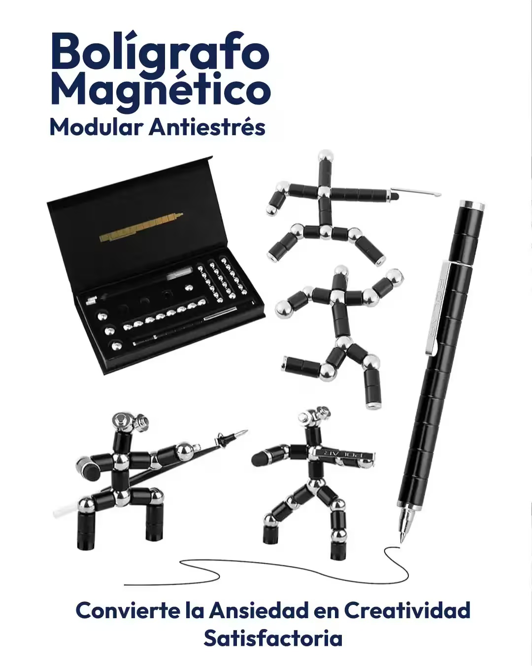 Bolígrafo magnético modular anti estrés