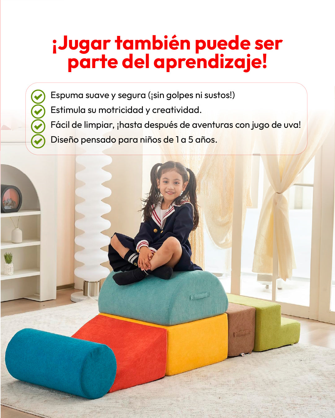 SET BLOQUES DE ESCALADA PREMIUN MULTICOLOR 6 PCS