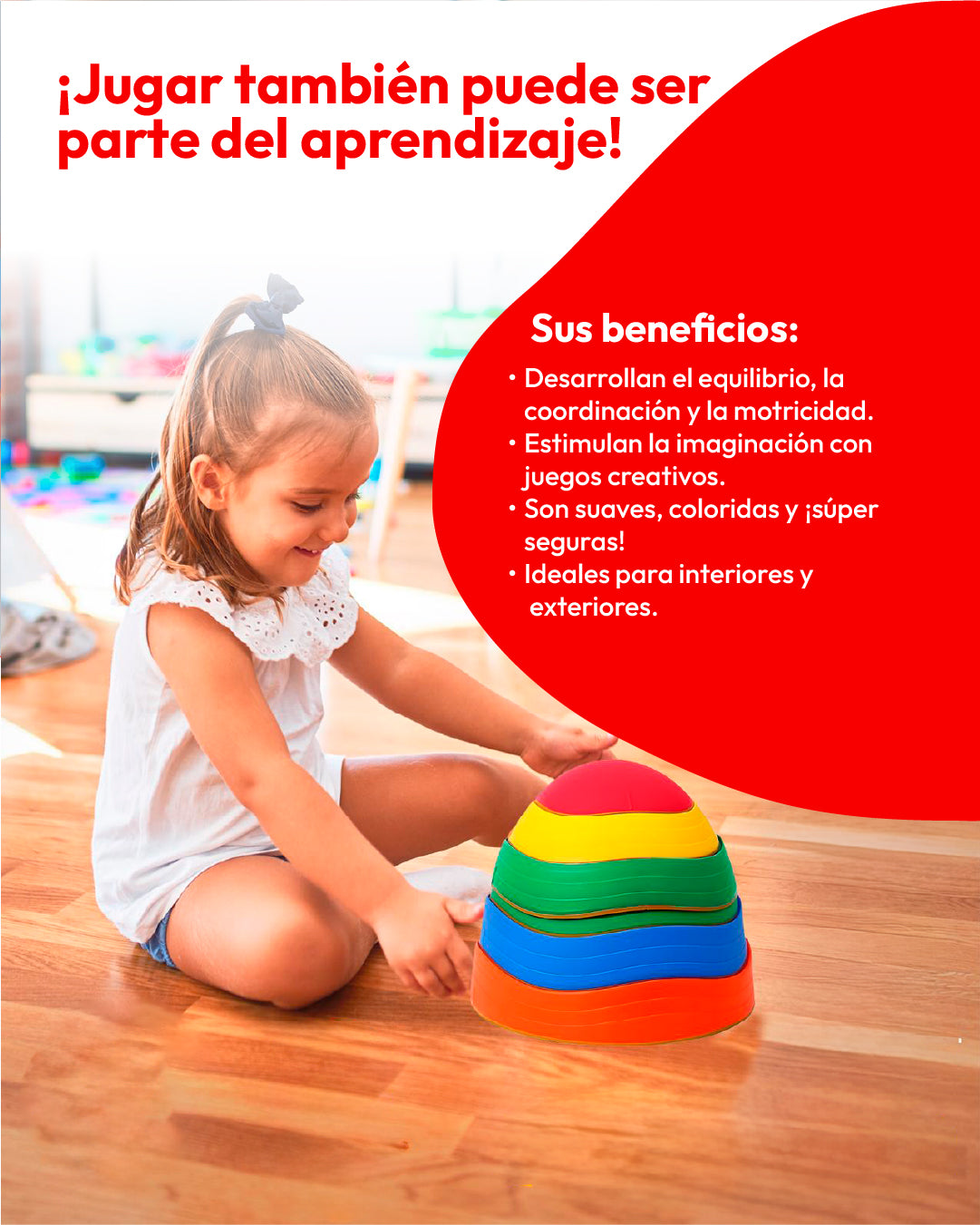 PIEDRAS DE EQUILIBRIO SENSORIAL SET ARCOIRIS X2
