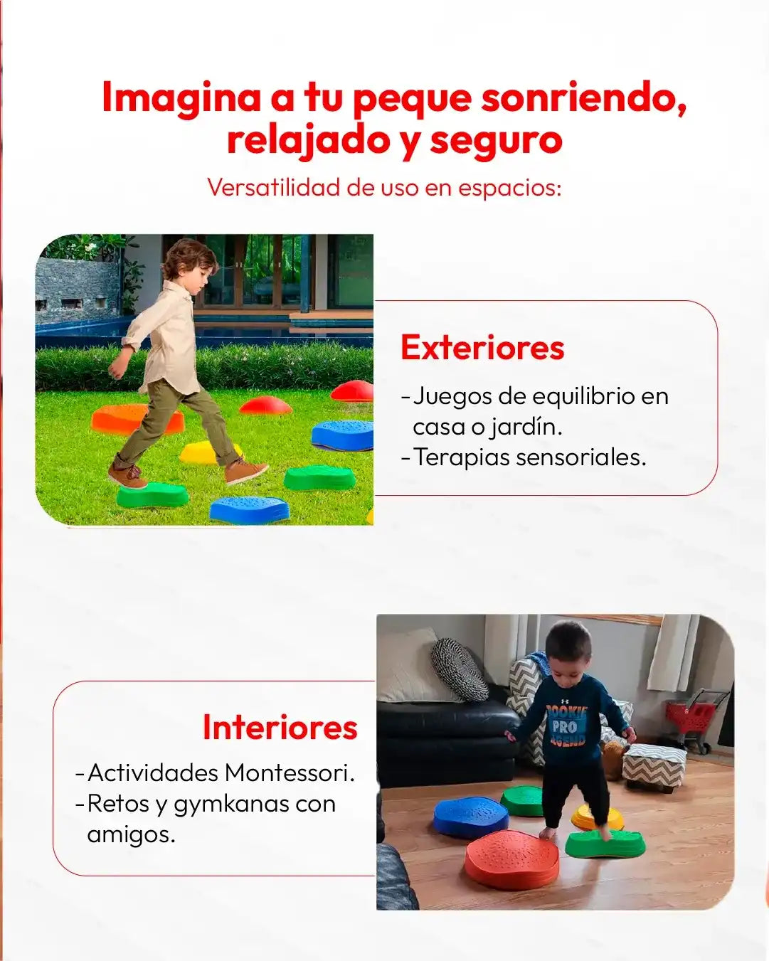 PIEDRAS DE EQUILIBRIO SENSORIAL SET ARCOIRIS X2