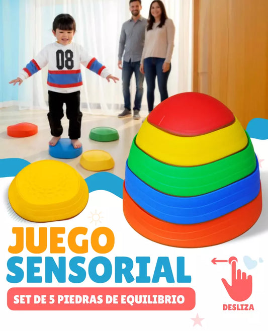 12 Piedras De Equilibrio Texturizada Para Niños Antideslizante