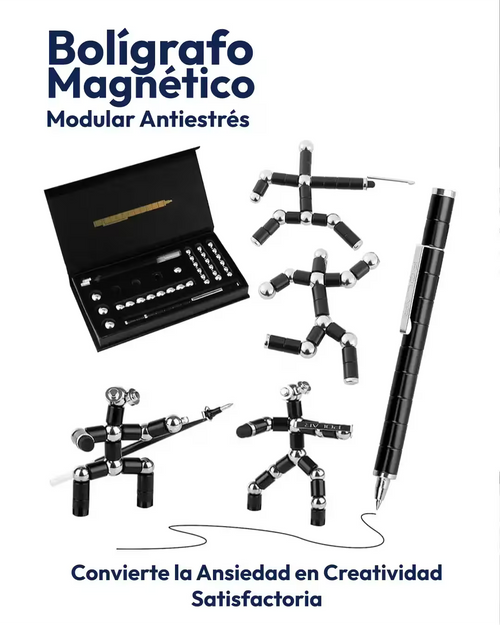 Bolígrafo magnético modular anti estrés