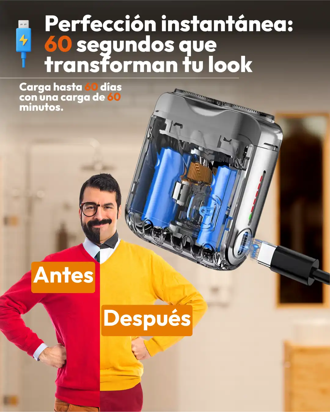 Mini Rasuradora Eléctrica Portatil