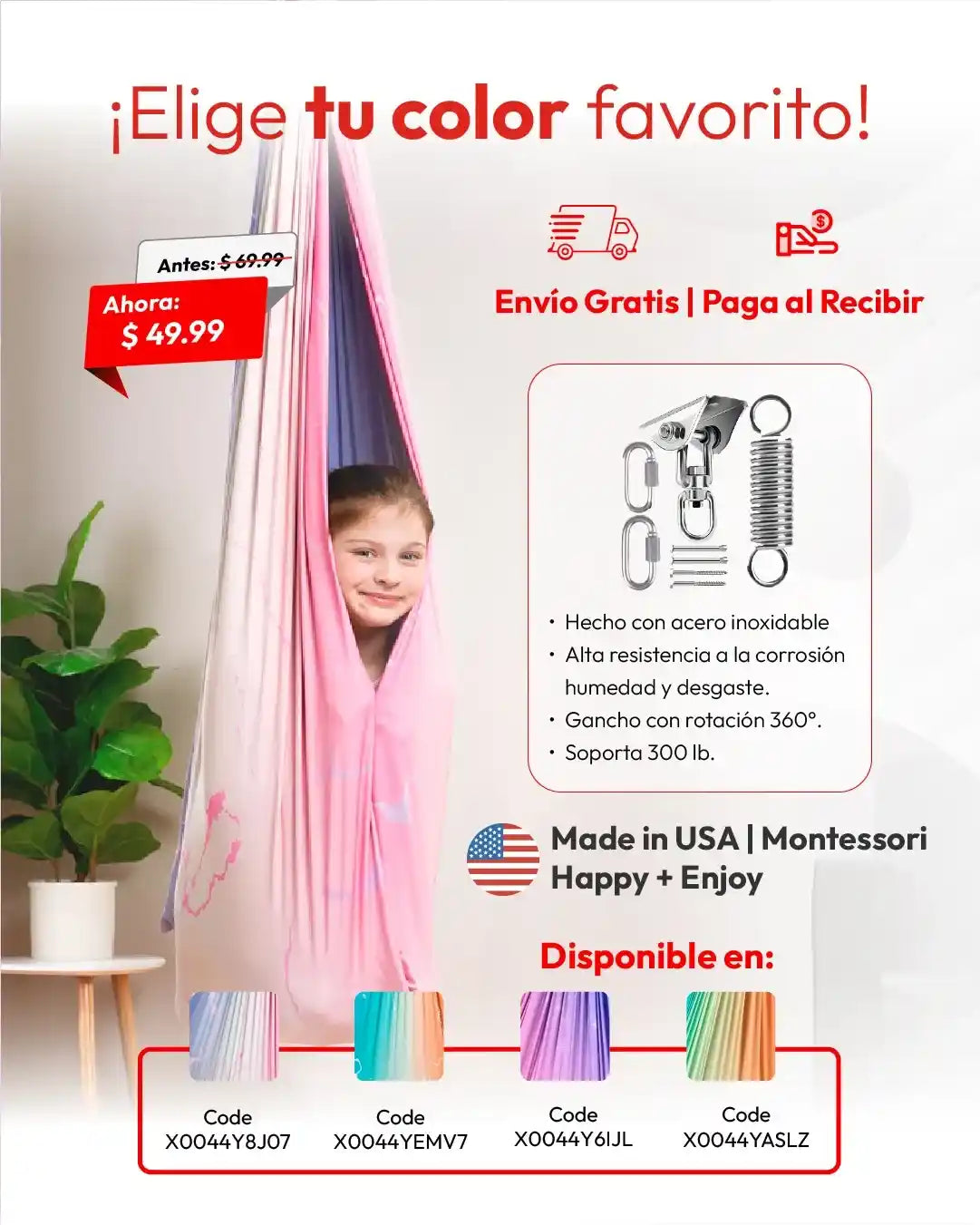 COLUMPIO SENSORIAL PARA NIÑOS