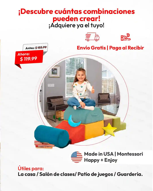 SET BLOQUES DE ESCALADA PREMIUN  MULTICOLOR 6 PCS