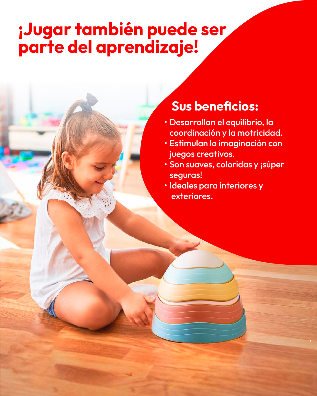 PIEDRAS EQUILIBRIO SENSORIAL PARA NIÑO SET 6 PCS