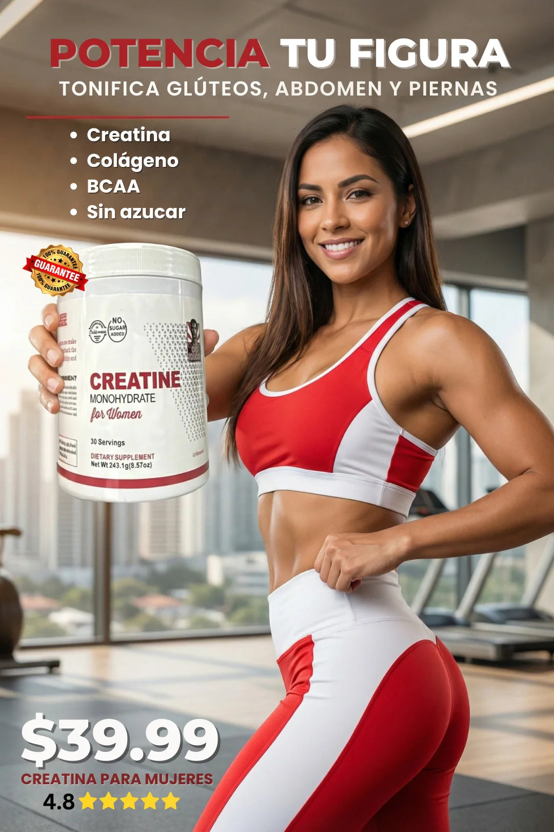 OldSchool Creatine™ Creatina para Fuerza y recuperación para mujeres