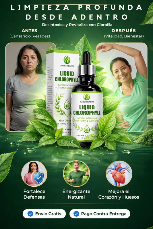 Liquid Chlorophyll™ Gotas de clorofila adelgazantes desinflama el abdomen figura más definida sin dietas extremas ni pastillas.