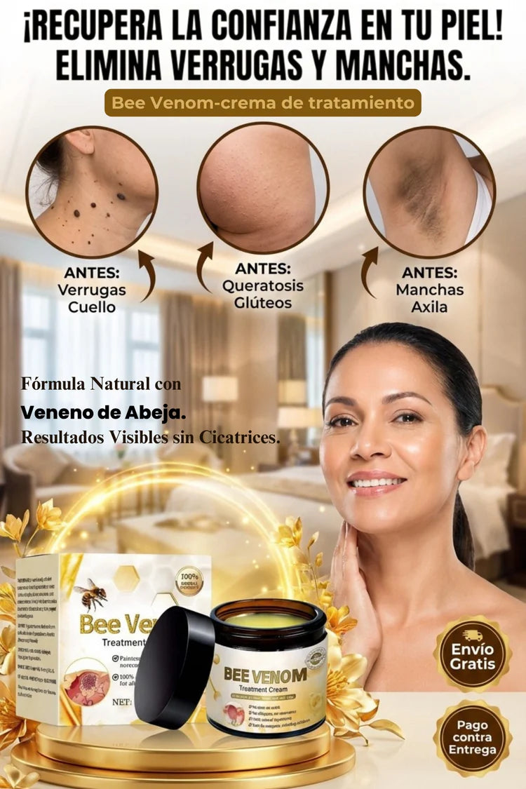 BeeVenom DermaCare™ Apoya la renovación de la piel y mejora el aspecto de marcas visibles.