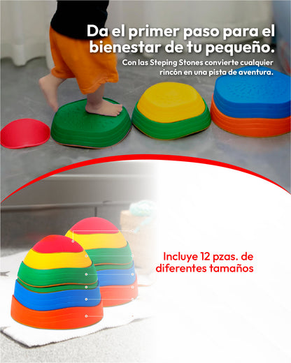PIEDRAS DE EQUILIBRIO SENSORIAL SET ARCOIRIS X2