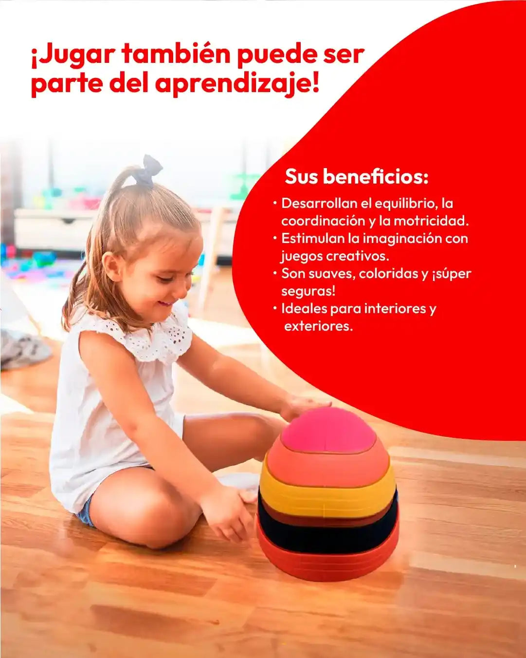 PIEDRAS EQUILIBRIO SENSORIAL PARA NIÑO SET 6 PCS
