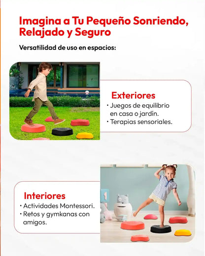 PIEDRAS EQUILIBRIO SENSORIAL PARA NIÑO SET 6 PCS