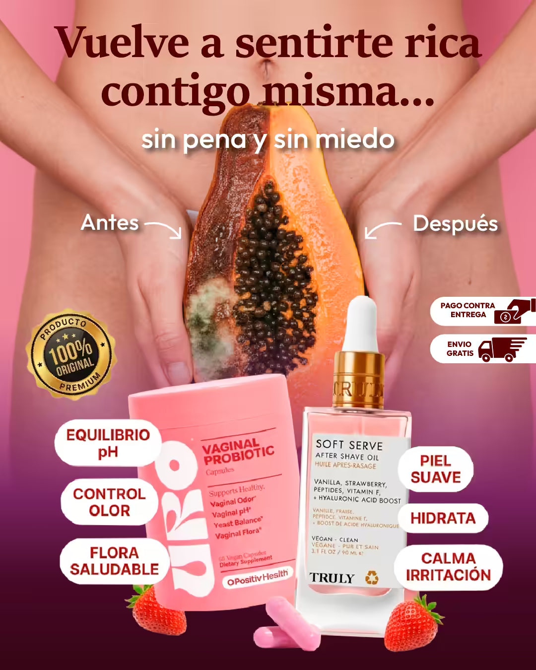 Combo URO Probióticos Vaginales + TRULY GRATIS