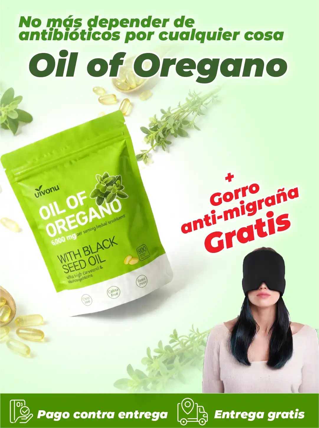 Oil of Oregano + Gratis Gorro Antimigraña
